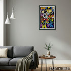 X-Men Character Collage - Impression encadree - 27" x 38"-Prêt à accrocher - livré entièrement assemblé