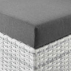 Modway - Convene Terrasse extérieure Ottoman in Charbon gris clair-Glissements au pied sans marquer