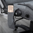 Vinsetto - Chaise de bureau de massage avec vibrations 6 points - gris-Hauteur d’assise réglable pour s’adapter à votre bureau ou à vos habitudes d’assise