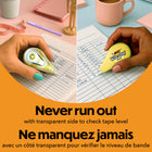 BIC - Wite-out Mini Ruban correcteur pastel - Paquet de 3-6