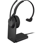 Jabra - Casque sans fil mono USB-A Evolve2 55 Link380a avec support - Teams-Connectivité Bluetooth et USB