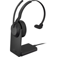 Jabra - Casque sans fil mono USB-A Evolve2 55 Link380a avec support - Teams-Connectivité Bluetooth et USB
