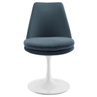Modway - Lippa Salle à manger pivotante Performance Velvet Fauteuil d’appoint - Blanc Cadet Bleu-8