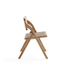 Manhattan Comfort - Lot de 4 chaises pliantes de salle à manger Lambinet 53 cm style industriel chic - Nature-Doté de capacités de pliage Parfait pour être rangé lorsqu'il n'est pas utilisé