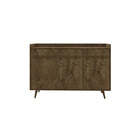 Manhattan Comfort - Buffet Bradley 53,54 po style Mid-Century Modern - Brun Rustique-Buffet moderne du milieu du siècle pour salle à manger et salon