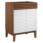 Modway - Render 24" Armoire de toilette de salle de bain (lavabo non inclus) - Noyer blanc-7