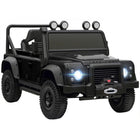 Qaba - Jeep pour enfants sous licence Land Rover 12V à chevaucher - noir-La voiture électrique sous licence Land Rover Defender propose un design réaliste de camion