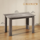 HOMCOM - Table à manger moderne 47 po avec effet bois - gris clair-Structure solide et pieds triangulaires assurant un soutien et une durabilité renforcés 