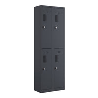Ceha - Casier NH Series batterie de 2, 2 niveaux avec aérations avant à trous, gris graphite-Aérations avant à trous pour la circulation de l'air