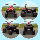 Qaba - Quad pour enfants 12V à batterie avec quatre roues et suspension à ressort - rouge-Batterie 12V et double moteur offrant 50 minutes de plaisir continu 