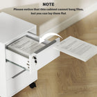 HOMCOM - Classeur vertical à 3 tiroirs pour documents format lettre/A4 avec serrure - blanc-Solution de rangement flexible pour bureau à domicile, bureau, chambre, salon ou dortoir 
