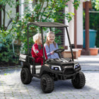 Qaba - Voiture électrique pour enfants 24V à batterie avec 2 places assises - noir-Doubles moteurs 24V assurant des performances robustes et une grande fiabilité 