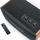 Edifier - D12 Enceinte stéréo de bureau Bluetooth intégrée - Brun-Un boîtier en bois de qualité réduit la résonance acoustique et complète le décor de n'importe quelle pièce