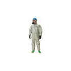 DuPont – Combinaison de protection personnelle Tychem de premier répondant, capuchon et poignets élastiques, petit (TF169T-S)-Couleur : Gris/gris