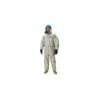 DuPont – Combinaison de protection personnelle Tychem de premier répondant, capuchon et poignets élastiques, petit (TF169T-S)-Couleur : Gris/gris