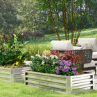 Outsunny - Jardin surélevé 4 pi x 2 pi x 1 pi - argent-Structure en acier solide avec revêtement antirouille pour une utilisation fiable 