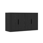 Manhattan Comfort - Buffet moderne Rivington 60" à 4 portes - Noir-Recommandé pour un téléviseur jusqu'à 70 pouces