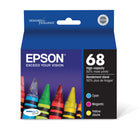 Epson - T068 Cartouche d'encre - Capacité standard - Emballage mixte – Couleurs-Donne jusqu'à 500 pages chacune (cyan, Magenta et jaune)  