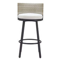 Zuo - Midnight Wave Tabouret de bar - Blanc-Coussin amovible