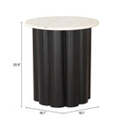 Zuo - Slika Table d’appoint - Blanc/Noir-Dimensions: 18,1 po L x 18,1 po L x 20,9 po H
