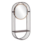 Zuo - Étagère miroir Saroni - Gris antique-Suspension verticale uniquement