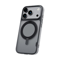 TUFF8 - Étui Glide360 Mag Noir Fumé iPhone 17 Pro-Support rotatif à 360° : intégré, pivote à plusieurs angles pour un usage mains libres
