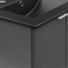 Modway - Maybelle 24" Vanité de salle de bain murale - Gris Noir-Conception murale