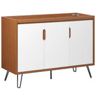 Modway - Energize 48" Armoire de lavabo de salle de bain compatible double ou simple (non inclus) - Blanc cerise-Vanité de salle de bain moderne du milieu du siècle