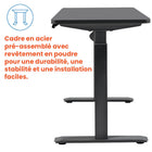 Motionwise - Bureau ergonomique assis-debout à moteur unique série M1 - Noir-Favorise la productivité : Conçu pour les professionnels actifs, ce bureau assis-debout améliore la concentration, stimule l’énergie et soutient une routine de travail plus saine pour les télétravailleurs, cadres et entrepreneurs