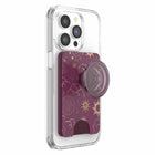 PopSockets - PopWallet+ pour MagSafe avec adaptateur Celestial Mauve-Peut contenir jusqu’à 3 cartes ou 6 cartes de visite.