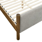 Modway - Maven Grandeur nature Tissu tapis Lit de plateforme, Noyer de blé-Capacité de poids : 794 lb.