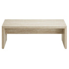 Modway - Mirella Faux travertin de 53,5" Banc - Travertin-Assemblée requise