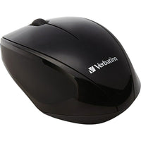 Verbatim - Souris sans fil optique Multi-Trac à DEL bleu, noir-La forme ergonomique et la prise confortable permettent un usage aisé pendant des heures et la technologie à DEL permet aux utilisateurs de pointer et cliquer sur plus de surfaces que d'autres souris