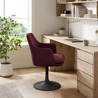 Modway - Lippa Salle à manger pivotante Performance Velvet Fauteuil - Mûrier noir-Capacité de pivot à 360º