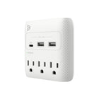 BlueDiamond - protecteur de surtension mural 3 prises + USB-C PD 20W + 2 × USB-A-3 prises CA: 3 prises CA offrant une puissance maximale de 1800 W