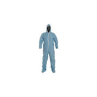 Dupont – Combinaison de protection personnelle avec capuche et chaussons, TemPro, bleu, très grand, 10/paquet (TM122S-XL)-Matériau : TemPro