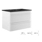 Modway - Render Fixation murale de 30" Vanette de salle de bain - Blanc Noir-Conception murale