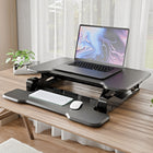 Mount-It! - Convertisseur de bureau compact avec plateau de 76 cm, noir-Réglage en douceur de la hauteur à l'aide d'un vérin à gaz entre 5.9 po et 16,9 po