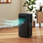 HOMCOM climatiseur portable 8000 BTU pour pièce jusqu’à 344 pi² - noir-Écran LED supérieur facile à lire avec télécommande 