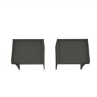 Manhattan Comfort - Lot de 2 tables de chevet Coney 19,68" style mid-century moderne - gris-Assemblage à domicile requis Tout le matériel inclus