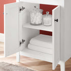 Modway - Nantucket 24" Vanette de salle de bain - Blanc Noir-Plateau en céramique intégré