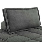 Modway - Saunter Touffe Tissu Chaise sans accoudoir - Gris-Pieds en caoutchouc en forme de L