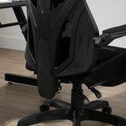 Vinsetto - Chaise de jeu de bureau inclinable avec repose-pieds - noir-9