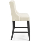 Modway - Baronet Tissu rembourré Tabouret de comptoir - Beige - Ensemble de 2-Soutien de ressort sinueux