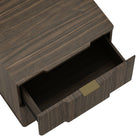Manhattan Comfort - Table de nuit Clive 22" style mid-century moderne à 2 tiroirs - Noyer et Or-Assemblage à domicile requis Tout le matériel inclus
