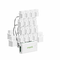 Emporia - Vue 3 Moniteur d'énergie domestique triphasé intelligent avec 16 capteurs de niveau de circuit 50A-Prêt pour systèmes électriques triphasés et inclut un capteur supplémentaire 200A pour installations commerciales légères triphasées quatre fils jusqu à 415Y 240VAC et moins de 600A, conçu pour systèmes avec neutre et non compatible avec systèmes triphasés trois fils delta sans neutre donc aucun capteur supplémentaire n est requis