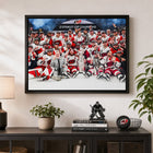 Frameworth - Carolina Hurricanes Toile encadrée 20 po H x 29 po l Champions de la Coupe Stanley 2026 - Sous licence officielle LNH/AJLNH-Encadre professionnellement au Canada par Frameworth Sports Marketing