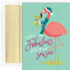 JAM Paper - Ensemble de cartes de Noël et enveloppes assorties, 7 6/7 po x 5 5/8 po, flamants roses fabuleux, paquet de 18-Fabuleux design de flamants roses