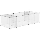 PawHut - parc de 20 panneaux pour cochons d’Inde et lapins - blanc-Comprend 20 panneaux et 32 connecteurs pour des formes de cage personnalisables 