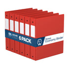 Davis Group Super économie, Reliure à anneaux ronds 1.5 po, paquet de 6 – Rouge-3 Reliure À Anneaux